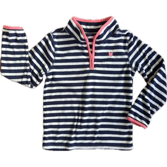 Oshkosh girls fleece 1/4 zip sweatshirt size 6/6x - Picture 1 of 5